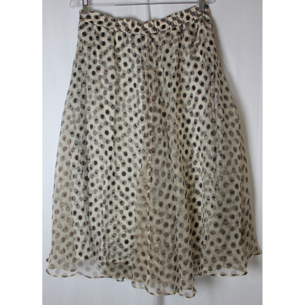 Droov Kapoor Skirt‎ Country Club Garden Party Polka Dot Triple Lined Size Medium